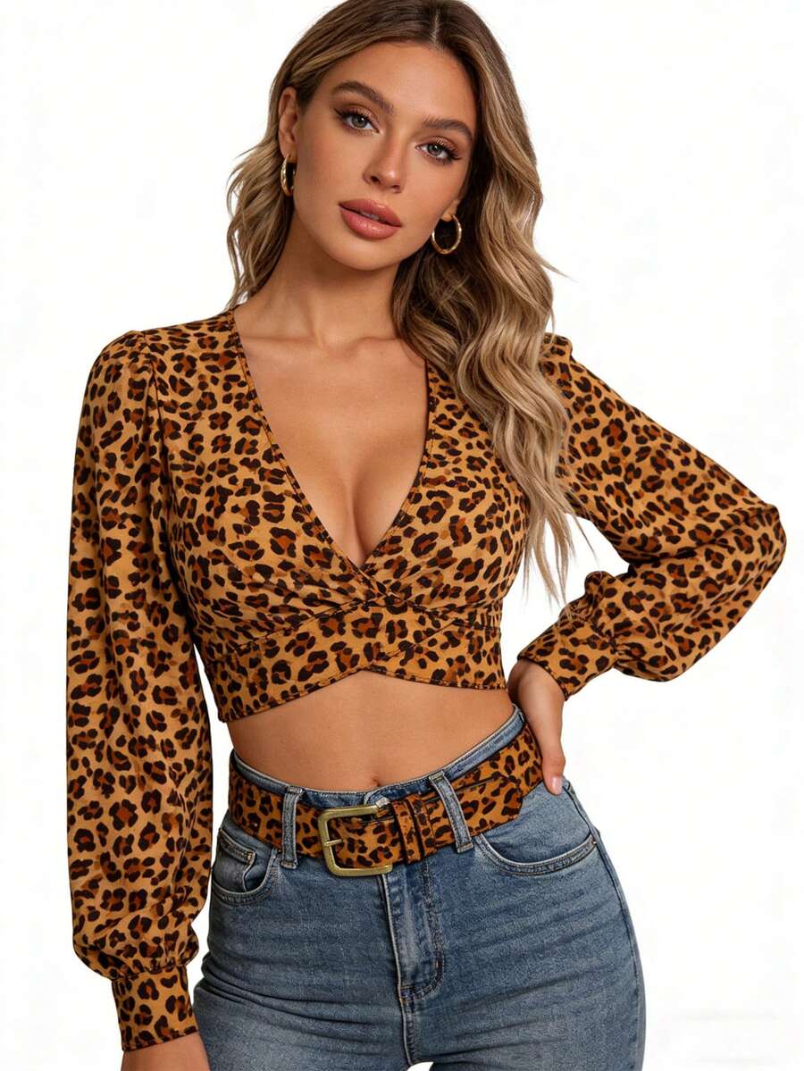 1PC Women's Leopard Print Belt, A Stylish And Versatile Belt For Girls, A Retro Denim Belt, A Fashionable Buckle Belt. The Perfect Gift For Your Goddess. - Multicolor - View 1