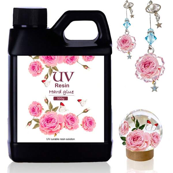 500g/1000g High Quality UV Resin - 17.63oz/35.27oz Crystal Clear UV Resin, Suitable For Jewelry Making, DIY Crafts - Fast Curing, High Gloss & Bubble-Free Perfect For Casting, Coating And Art Projects