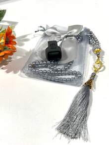 New Bowknot Gift Bag, Muslim Prayer Beads With Included Finger Ring Counter, Electronic Rosary, Suitable For Festivals And Gifts - Multicolor - View 9