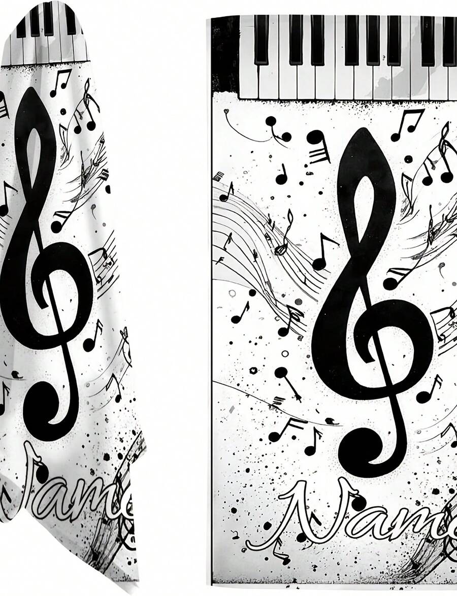 Item Picture Pc Personalized Music Note Treble Clef Beach Towel Custom Name Text Quick Drightweight Microfiber Towel For Pool Gym Travel I Musical Gift For Pianis CUnique Basketball Team Designs, Fun Patterns, Suitable For Women, Pool Trips, And Showers. 312g Beach Towel, Unisex. High-Quality Absorbent Fabric, Suitable For All Seasons, Soft To The Touch, Durable. Quick-Drying, An Essential Item For Summer Beaches, Pools, And Sand Baths. H5161, A Vacation Must-Have. - 圖片色 - 查看 1