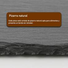STARLEY - Set 2 Tablas de Pizarra Premium – Platos de Piedra Negra para Aperitivos, Sushi y Tapas, Estilo Moderno, Resistentes, Disponibles en Varias Medidas, Ideales para Fiestas y Eventos - Negro - Ver 4