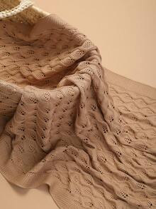 Baby Cotton Knit Blanket, Hollow Out Design, Suitable For Baby In Spring And Summer, Air-Conditioned Room - Multicolor - View 7