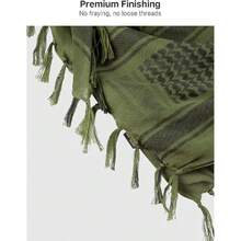 - Military Shemagh Tactical Desert Keffiyeh Scarf For Head And Neck, Arabic Scarf With Tassel 43 X 43 Inches, 43370237 - 綠色 - 查看 5