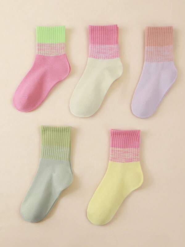 5pcs Kids Socks, Colorful, Comfortable Children Student Socks, Durable & Stain Resistant