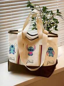 Cartoon Style Large Capacity Tote Bag, Versatile Shoulder Bag Suitable For Holidays And Daily Use - Multicolor - View 2