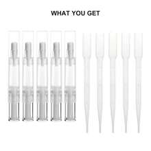 UPZIGS 5 Pack 5ml Transparent Twist Pen For Cuticle Oil Applicator, Empty Nail Oil Pen With Brush Tip, Eyelash Growth Liquid Tube, Cosmetic Lip Gloss Container (5x) - ColorC - 查看 8