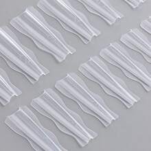 60PCS/Bag Sandwich Nail Dual Extension Form Top Mold And Bottom Mold Acrylic Nail Gel Tips For Builder Gel Extension With Guide Lines Full Coverage Extension Mold Clear Acrylic Fake Nails - Clear - View 9