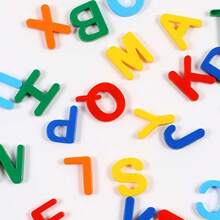 26pcs Colorful Uppercase Letter Stickers And English Alphabet Fridge Magnets Set, Early Learning Educational Toys, Cognitive Development Teaching Materials, Suitable For Home, School, Kindergarten, Perfect Halloween, Christmas, Easter, Birthday Gift For Boys And Girls - Multicolor - View 8
