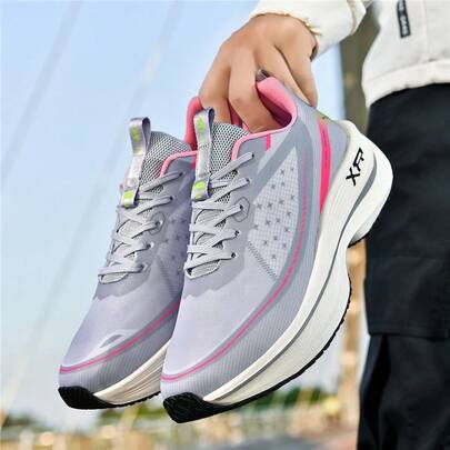 Men's Lightweight Breathable Cross-Training Sneakers - Carbon Plate Running Shoes With Shock Absorption, Arch Support And Non-Slip Sole, Suitable For Gym, Running, Hiking, Casual And Outdoor Activities