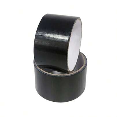  1 Roll Black Woven Adhesive Tape, High Viscosity Leather Repair Tape, Waterproof And Scratch-Resistant, Suitable For Packaging, Pipes, Sofas, Furniture, Car Seats, Boat Seats, Chairs, Indoor Decoration, And More Daily Necessities