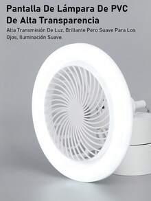 Ventilador de techo de anillo LED,Ventilador de Techo con Control Remoto de Luces,3 Velocidades,Con Función de Temporizador,para Cocina/Baño/Dormitorio - 6 piezas - Ver 8