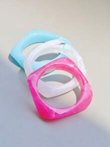 Bộ 3 vòng tay hình học phóng khoáng, phụ kiện trang sức đa năng cho đeo hàng ngày, dự tiệc, du lịch, phong cách Boho. - Vòng tay hình học - J - Xem 6