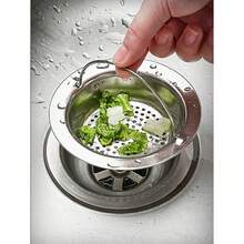 1pc Drain Hair Catcher With Handle, Stainless Steel Circular Drain Cover For Shower, Anti Sink Clogging, Floor Cover Shower Drain Hair Outlet Filter, For Bathroom Tub And Kitchen, Bathroom Tools Home Bathroom Decor Fall Decor Back To School - 多色的 - 查看 1