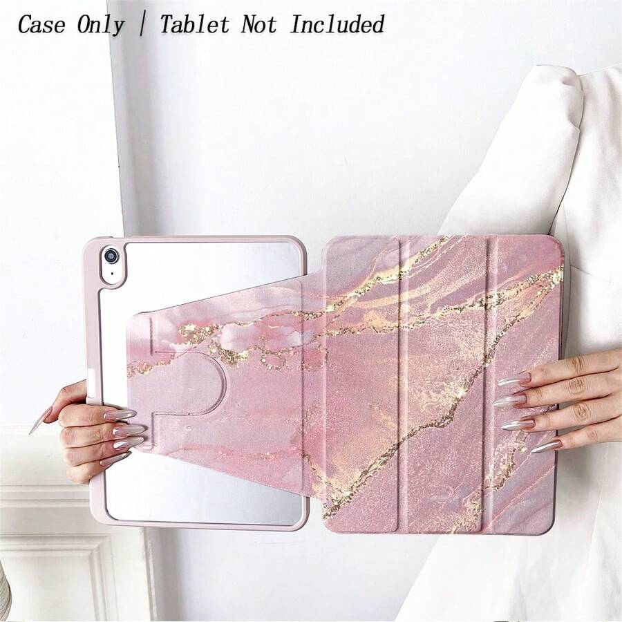 1 chiếc ốp bảo vệ máy tính bảng họa tiết đá cẩm thạch hồng có khe cắm bút cảm ứng, tương thích với iPad 10.9/10.2/Air 5/Pro 11/10/9.7/Air 2/(thế hệ thứ 7)/(thế hệ thứ 8)/Air 4/5/Pro 11/10, 10.9 inch model 2022/Air 13 (M3 2025)/Air 11 (M3 2025)/Air 11 (M3 2025)/11 (A16 2025), hỗ trợ chức năng tự động ngủ/thức. - Nhiều màu - Xem 1