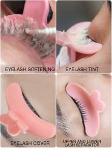 1pc Reusable Eyelash Lift Pad, Non-Slip Anti-Fall Eyelash Curler, Suitable For Eyelash Tinting/Perming, Comes With Eyelash Extension Curling Rod - Multicolor - View 2