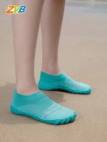 Zapatos de agua para parejas ZVB, adecuados para entusiastas de la descalcez, zapatos de playa de suela blanda para mujeres para nadar, bucear, sandalias de verano de secado rápido para exteriores, zapatos de agua para pesca, zapatos transpirables para vadear - azul - Ver 3