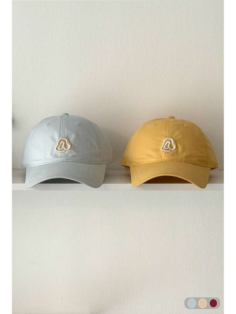 1pc Curved Brim Cap With @ Letter Embroidery, Soft Crown A-Letter Embroidered Baseball Cap, Unisex Street Style All Season Versatile Adjustable Visor Hat - @letter - View 1