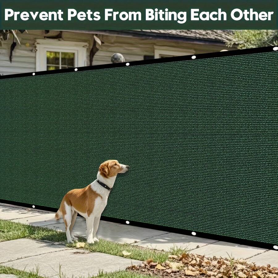 Senmeo 6x50ft Heavy-Duty Privacy Shade Netting, Outdoor Sun Block Mesh With 33ft Rope For Garden/Patio - Green - View 1