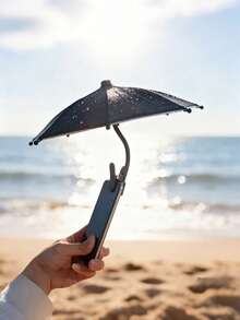 迷你手机遮阳伞，手机夹伞，便携式手机遮阳罩，带手机支架的户外防水遮阳伞，防紫外线迷你伞，通用手机遮阳罩，户外防眩光手机遮阳罩，户外活动、露营、度假、毕业礼物必备，遮挡阳光和雨水，旅行必备 - 彩色 - 查看 4