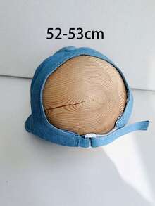 1pc Girls' Blue Embroidered Bow Baseball Cap, Ponytail Hole, Breathable UV Protection, Adjustable Children Sun Hat - 1PC - View 11