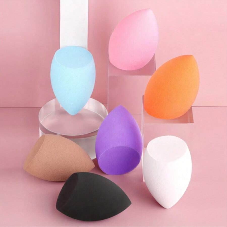 12PCSLarge Bevel Cut Makeup Sponge, Fluff-Free Soft Expandable Fast-Drying Beauty Sponge For Basic Makeup