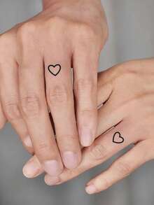 1 Miếng Hình Xăm Tạm Thời Chống Nước, Hình Xăm Vẽ Tay Màu Đen, Hình Xăm Giả Cho Ngón Tay, Cổ Tay, Mắt Cá Chân, Chống Nước và Mồ Hôi, Dùng Một Lần - màu đen - Xem 2