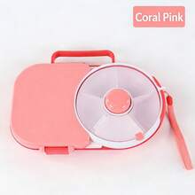 Large Portable Lunch Bag With Rotatable Lunch Box, Suitable For Carrying Snacks. Rotatable Fruit Plate With Sealed Dried Fruit Tray, Prevents Moisture (Multiple Options Available) - Multicolor - View 17