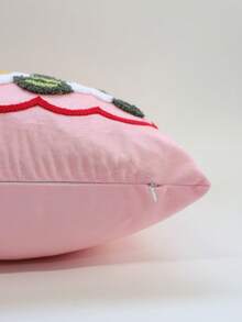 1件新款中式石榴刺绣抱枕套，装饰枕套，粉色丝绒面料，17.7*17.7英寸（45*45厘米），不含枕芯，适用于婚房、沙发、客厅、卧室、汽车、办公室、酒店装饰，四季皆宜。 - 粉色 - 查看 2