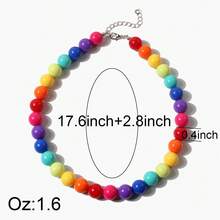 1件波西米亚风时尚经典复古优雅精致多色串珠项链，适合女性、姐妹、情侣、毕业舞会、母亲节、日常约会、派对、节日、礼物、婚礼、夏季、海滩、度假（珠子颜色随机） - 項鍊 - 查看 5