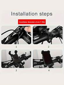 Black Military-Grade Drop Protection Handlebar Phone Mount Heavy-Duty PVC Bicycle Phone Holder Suitable For Electric Bikes Motorcycles Mountain Bikes Features Non-Slip Hands-Free Design Compatible With Smartphones And Tablets Motorcycle Accessory Sturdy Structure Rugged Industrial Design Spring Gift - Multicolor - View 12