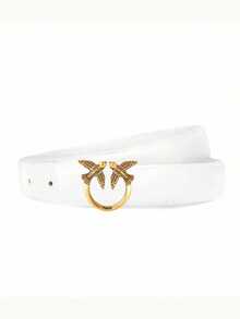 Fashionable Minimalist Women's Gold Smooth Buckle Letter Belt - Multicolor - View 3