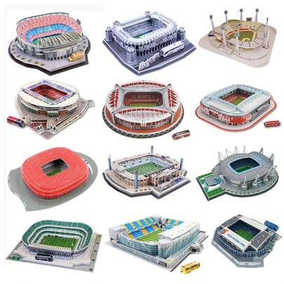 Large 3D Paper Football Stadium Puzzle Model, Specially Designed For Football Fans To Cheer For Their Favorite Teams! Football, Liverpool, Qatar