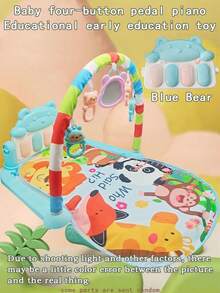 4-Key Foot Piano Toy, Infant Educational Fitness Music Atmosphere Enlightenment Sound & Light Musical Early Education Intelligent Toy Gift, Rabbit, Fish, Bear In Different Colors - Multicolor - View 15