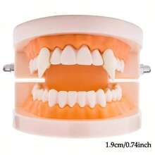 THATBOY Bộ 2 răng nanh ma cà rồng/răng sói, phụ kiện hóa trang Halloween, trang trí tiệc. - Nhiều màu - Xem 15