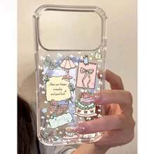 Full Screen Flower Suitable Compatible With Apple 17promax Phone Case 16pro Transparent Magnetic Suction 15/14/13/12/11 - Flower Painting - View 3