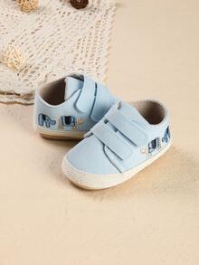 1 Pair Toddler Boys' Cartoon Embroidered Elephant Casual Sneakers, Suitable For Spring & Summer - Blue - View 5