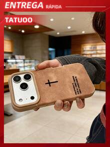 1Pcs Vintage Bible Cross PU Leather Phone Case, Personalized Religious Style Drop-Proof Cover, Compatible With IPhone16 Pro Max/16Pro/16Plus/16/15 Pro Max/15/14/13/12/11 - 棕色 - 查看 6
