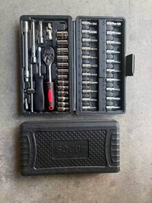 46pcs Upgraded Industrial Portable Socket Wrench Set, Multi-Function Ratchet Torque Wrench And Screwdriver With Tool Storage Box, Suitable For High-End Professional Tool Kit, Such As Car, Bicycle And Motorcycle Repair, Industrial Maintenance, Mechanical Repair, Etc. - Multicolor - View 12