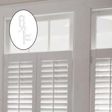 16 Pcs Hidden Blind Clips 2 Inch Hidden Channel Valance Clips Clear Plastic Valance Retainer Clips For Home Window Blinds - White - View 1