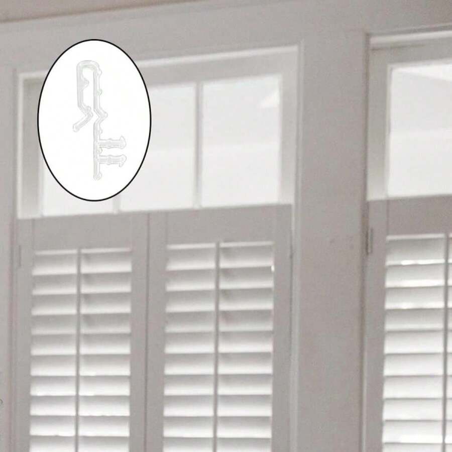 16 Pcs Hidden Blind Clips 2 Inch Hidden Channel Valance Clips Clear Plastic Valance Retainer Clips For Home Window Blinds - White - View 1