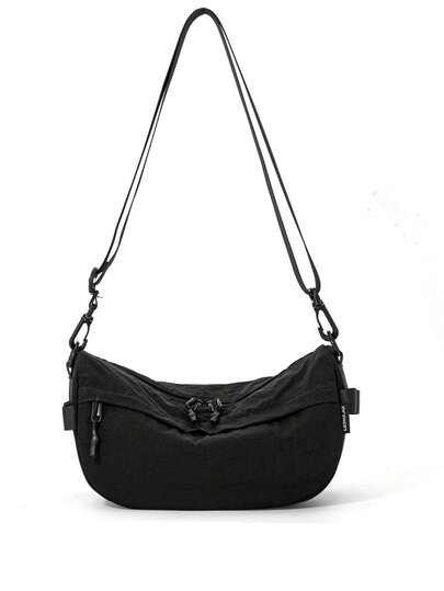 春季新款时尚休闲多功能男士单肩斜挎包，可装手机、钥匙、钱包、耳机等，适合户外、休闲、旅行、购物、通勤、校园等场合。