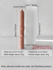 Pomegranate Long-Strip Candle Silicone Mold - DIY Pomegranate Relief Handcrafted Fragrance Long Stick Candle Mold - Pomegranate Candle Mold - View 9