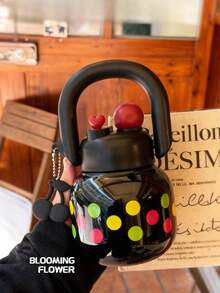 New Stylish Dual Drink Carry Bottle, Large Capacity Plastic Cup, Portable Student Hand-Held Double Drink Cup - Multicolor - View 3