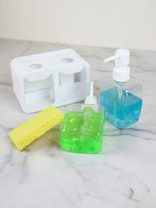 1pc Dual-Head Pump Bottle, Refillable Dispenser For Hand Wash, Shampoo, Body Wash, Lotion, Laundry Detergent, Dish Soap - Multicolor - View 6