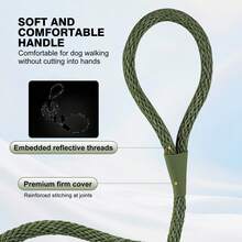 Lynxking 1条6英尺反光狗绳，适合小型、中型和大型犬 - 軍綠色 - 查看 5