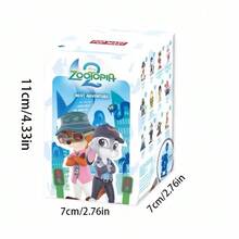 POP MART Disney Zootopia Crazy Series Mô hình và búp bê sưu tầm, Hộp bí ẩn ngẫu nhiên từng sản phẩm, Mô hình nhân vật, Đồ trang trí theo chủ đề nhân vật, Đồ trang trí bàn làm việc, Bộ sưu tập theo chủ đề, Quà tặng cho người hâm mộ. - Màu xanh nhạt - Xem 2