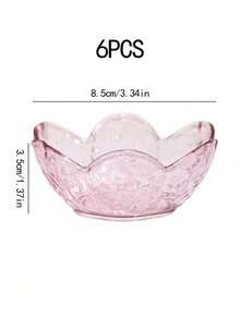 2pcs/6pcs Set Cherry Blossom Sauce Plate Set, Pink Cherry Blossom Crystal Plastic Appetizer Plate, Dipping Bowl, Tasting Plate, Serving Plate, Seasoning Dish, Small Bowl, Ice Cream Snack Soy Sauce Dish, Tableware - Multicolor - View 12