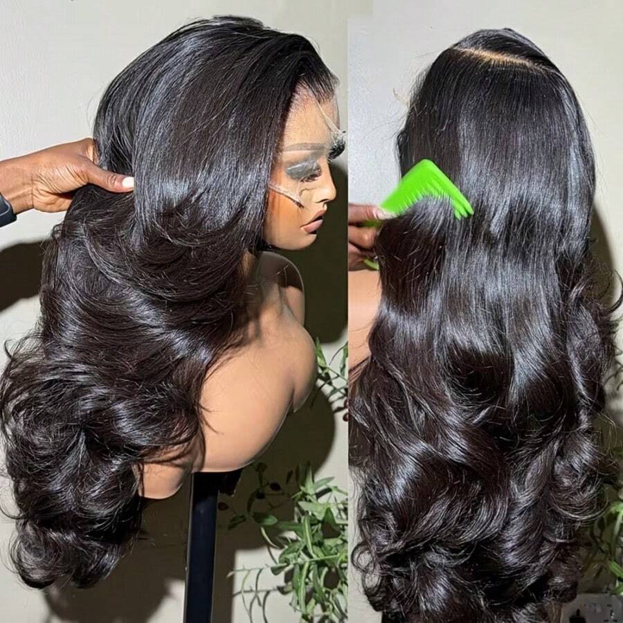 bling hair 250% Density, Wavy Human Hair, Pre-Plucked, Transparent, 13 X 6, 13 X 4, Lace Front Wigs, Human Hair, 4 X 4 Lace Closure Wigs, Human Hair, Put-On And Take-Away, 9 X 6, 5 X 5, 6 X 4, Glueless Wigs, Human Hair, Pre-Cut, No Glue, Ready To Go, Wigs For Women, Brazilian Hair, Hidden Strap, 360-Degree Body Wave, Full Lace, Frontal Wigs, Human Hair With Invisible Drawstring, Natural Color, 6 Inches, Short Pixie Cut Wig, Human Hair - Natural Black - Xem 1