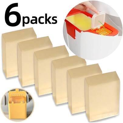6pcs N50 Cat Litter Box Replacement Air Filters, Litter Box Odor Filter Refills, Self-Cleaning Litter Box Deodorizing Blocks, Fit For Automatic Litter Box Odor Control Replacement