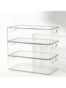 Hộp đựng đồ trong suốt, hộp đựng đồ ăn nhẹ để bàn, hộp đựng các vật dụng nhỏ linh tinh, hộp nhựa acrylic, hộp đựng đồ hình chữ nhật để bàn. - Xem 1